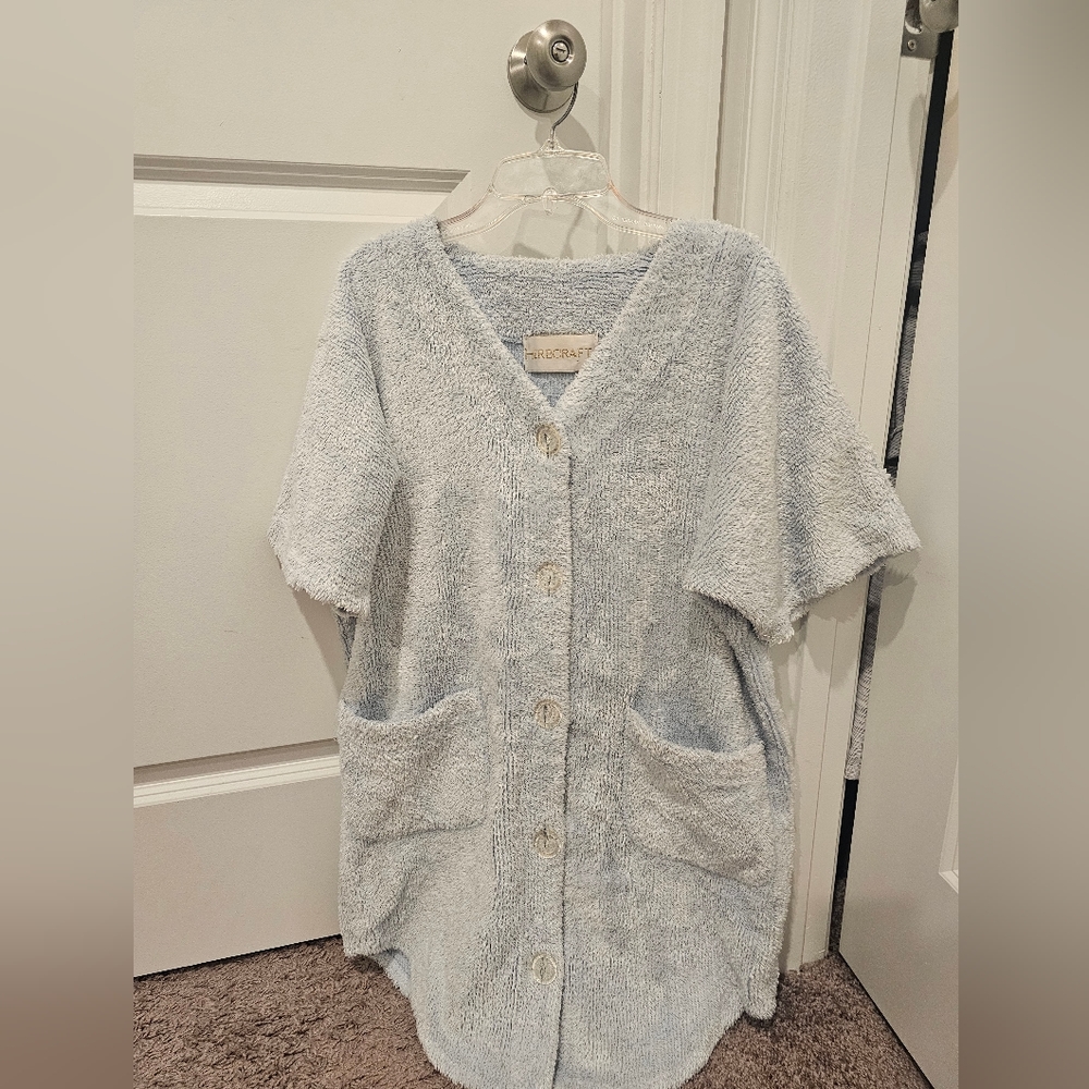 Vintage Terry Button Cardigan